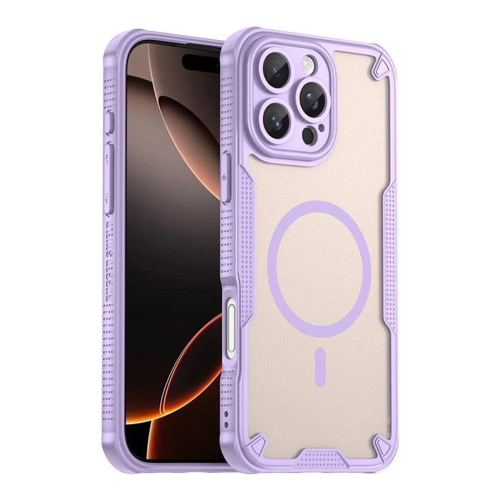 For iPhone 16 Pro Magnetic Case Compatible with MagSafe TPU + PC Phone Back Cover - Purple - 1