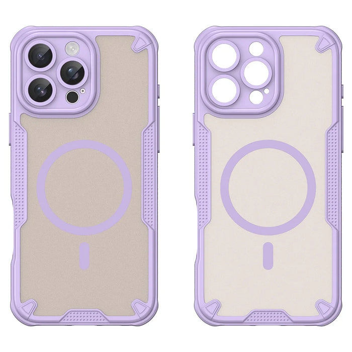 For iPhone 16 Pro Magnetic Case Compatible with MagSafe TPU + PC Phone Back Cover - Purple - 2
