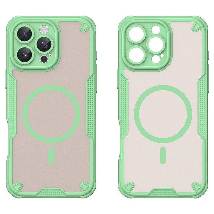 For iPhone 16 Pro Max Magnetic Case Compatible with MagSafe TPU + PC Phone Back Cover - Green - 2