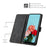 For TECNO Spark 30C 5G / Pop 9 5G Case Imprinted Lines Leather Phone Cover with Stand - Black - 6