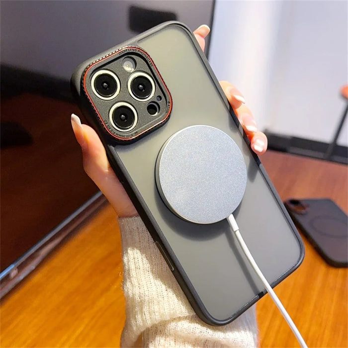 For iPhone 16 Pro Case Compatible with MagSafe TPU + PC Matte Phone Back Cover - 6