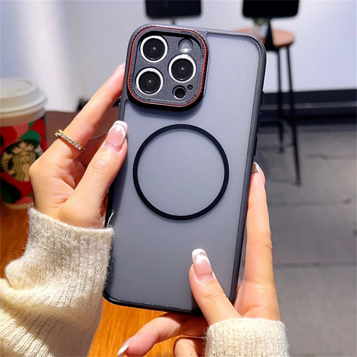 For iPhone 15 Pro Max Case Compatible with MagSafe TPU + PC Matte Phone Back Cover - 5