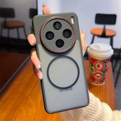 For vivo X200 5G Magnetic Case TPU + PC Matte Phone Back Cover - 1