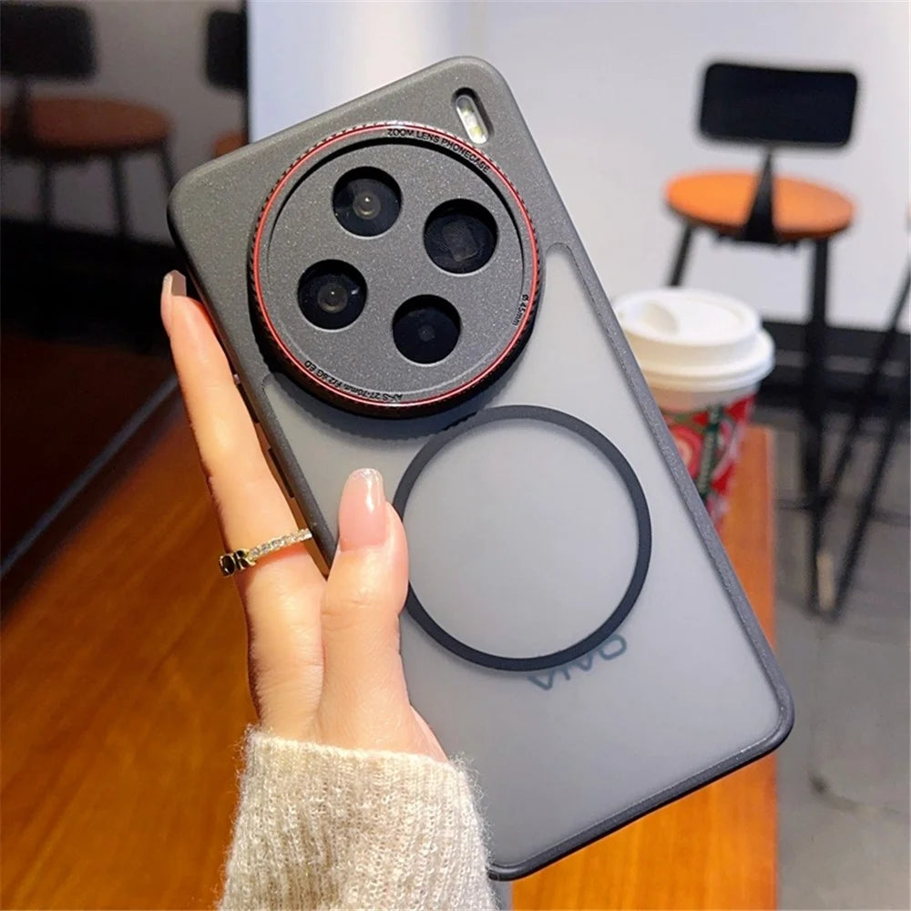 For vivo X200 5G Magnetic Case TPU + PC Matte Phone Back Cover - 6