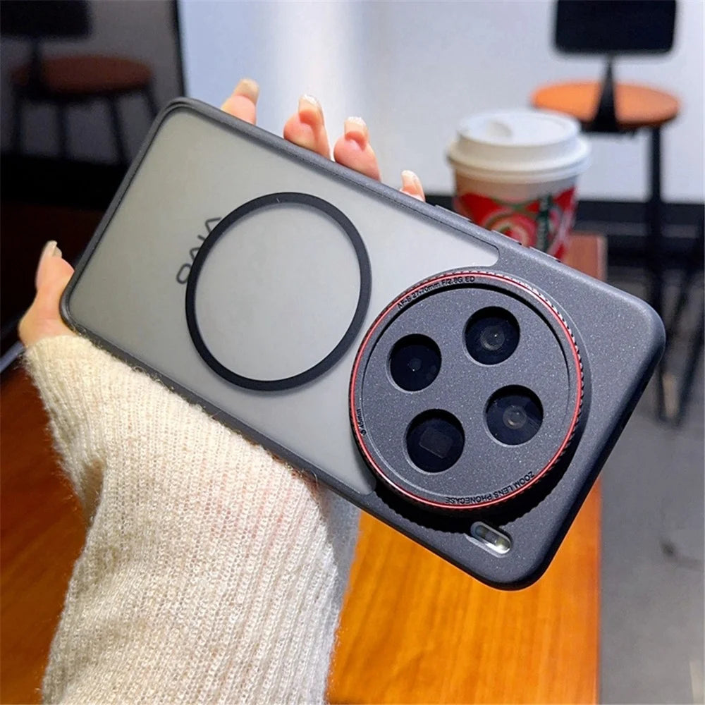 For vivo X200 5G Magnetic Case TPU + PC Matte Phone Back Cover - 7