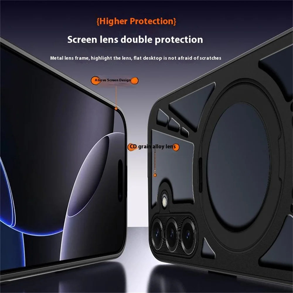 For Samsung Galaxy S25 Case Magnetic Kickstand Hollow Heat Dissipation Silicone + PC + Metal Bumper Phone Cover - Silver - 5