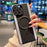For iPhone 16 Pro Case Compatible with MagSafe Splicing Color PC + PU Leather Phone Back Cover - Black - 1