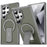 For Samsung Galaxy S23 Ultra Magnetic Case PC + TPU Phone Cover with Kickstand - Titanium Grey - 1