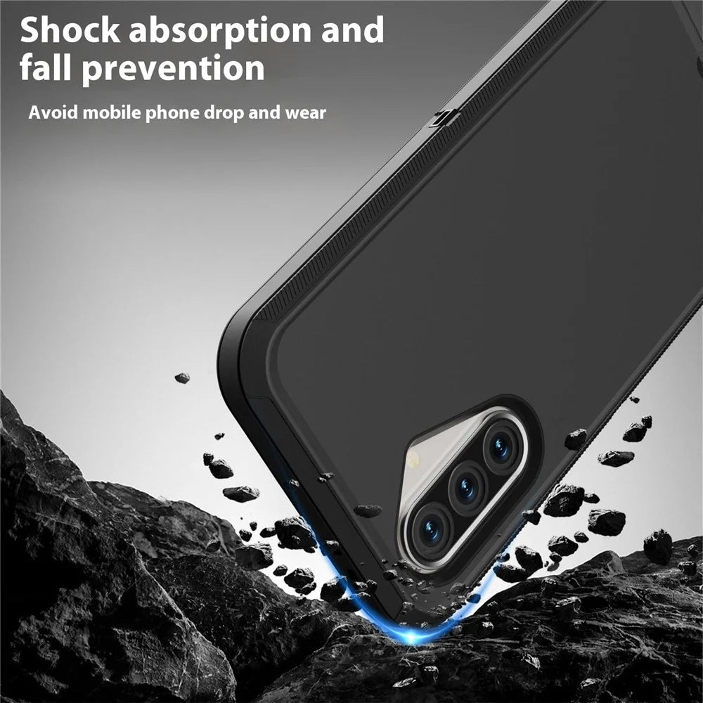 For Samsung Galaxy A36 5G Case 3 in 1 Detachable Shockproof Anti Slip TPU + PC Phone Back Cover - Black - 2