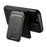SUTENI M5 For iPhone 14 Pro Max Magnetic Case with Card Bag Cowhide Texture Leather Phone Back Cover - Black - 5