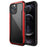DEFENSE For iPhone 12 Pro Max 6.7 inch Anti-bacteria PC+TPU+Aluminum Alloy Clear Phone Case Drop-proof Back Cover - Red - 1
