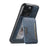 SUTENI M3 For iPhone 14 Pro Max Magnetic Case Cowhide Texture Leather Back Cover with Card Bag Kickstand - Blue - 3