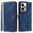For Realme 14T 5G / 14 5G Case Wallet RFID Blocking PU Leather Cover Stand with Strap - Blue - 1