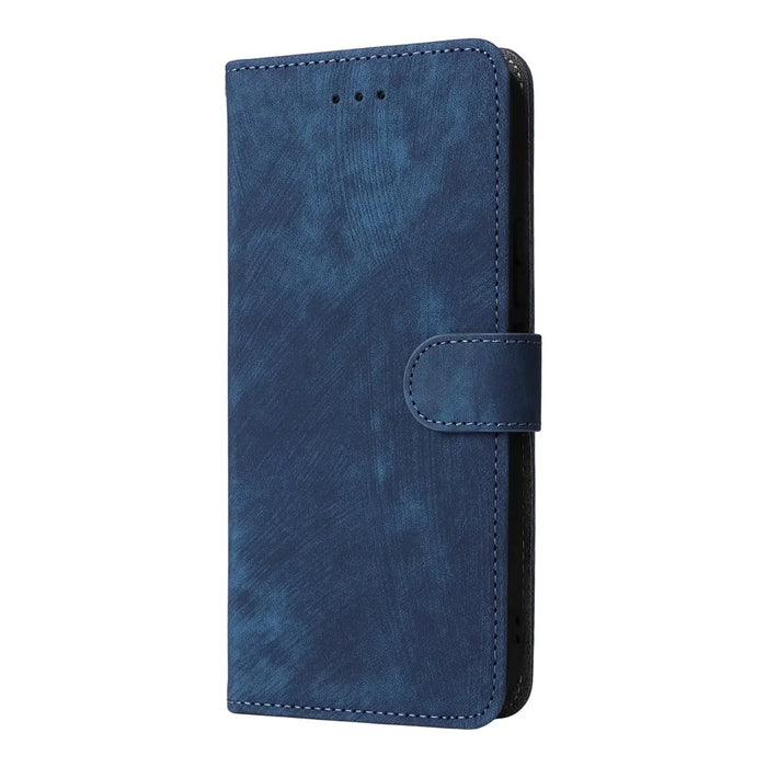 For Realme 14T 5G / 14 5G Case Wallet RFID Blocking PU Leather Cover Stand with Strap - Blue - 7