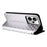 For Realme 14T 5G / 14 5G Case Wallet Rhombus Imprinted Leather Phone Cover - Silver - 4