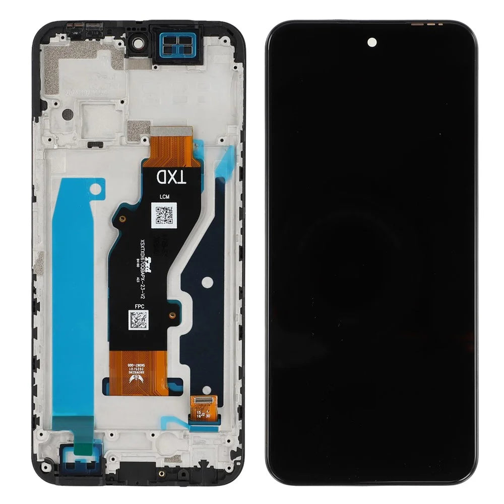 For TECNO Spark 30C 4G KL5 Grade C LCD Screen and Digitizer Assembly + Frame (Without Logo) - 1