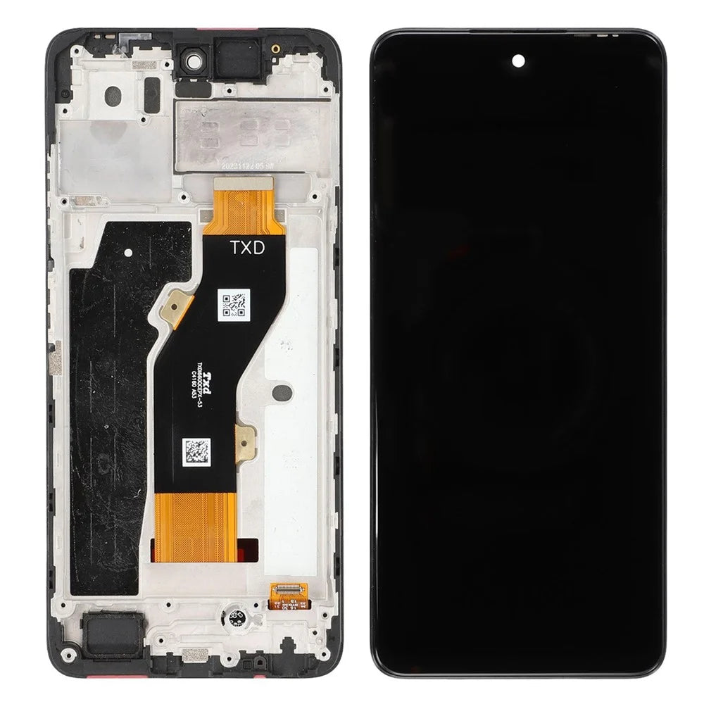 For TECNO Spark 20 KJ5 Grade C LCD Screen and Digitizer Assembly + Frame (Without Logo) - 1