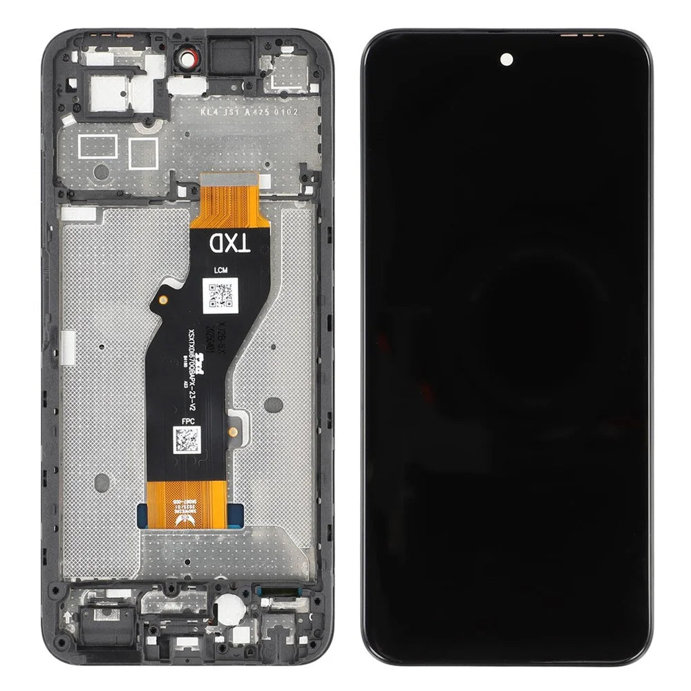 For TECNO Spark Go 1 KL4 Grade C LCD Screen and Digitizer Assembly + Frame (Without Logo) - 1