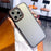 For iPhone 16 Pro Max Case Red Lens Ring Shockproof TPU + PC Translucent Phone Cover - 1