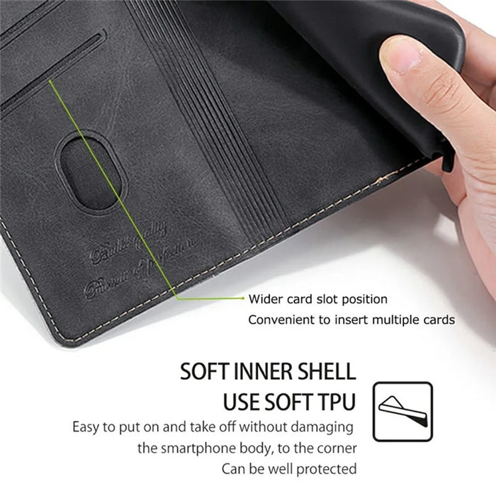 For vivo V50 Lite 5G Case Contrast Color Wallet Leather Phone Cover - Black + Grey - 6