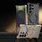 For Samsung Galaxy S24 Ultra Magnetic Case with Kickstand Four Corner Airbag Heat Dissipation Metal Phone Cover - Desert Gold - 7