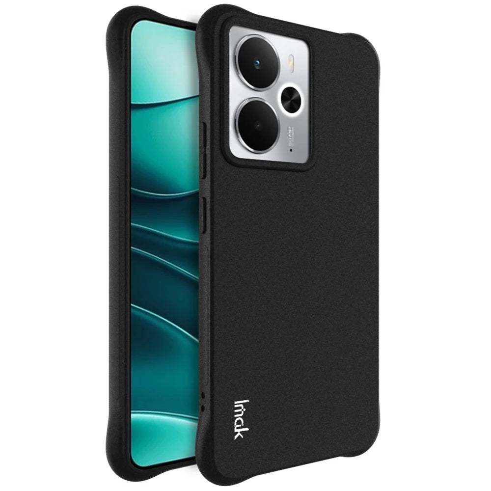 IMAK For Realme 14 5G Case TPU Phone Cover Airbag Shockproof Protection - Matte Black - 1