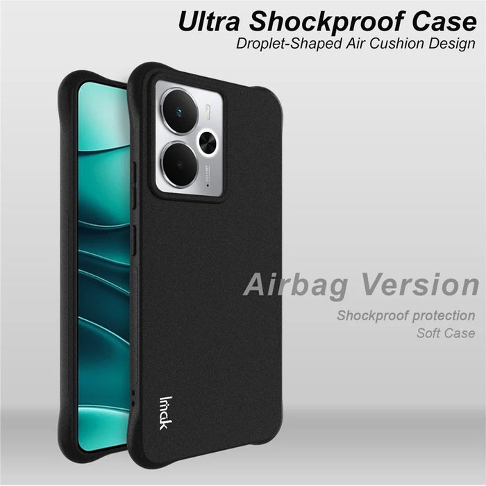 IMAK For Realme 14 5G Case TPU Phone Cover Airbag Shockproof Protection - Matte Black - 6