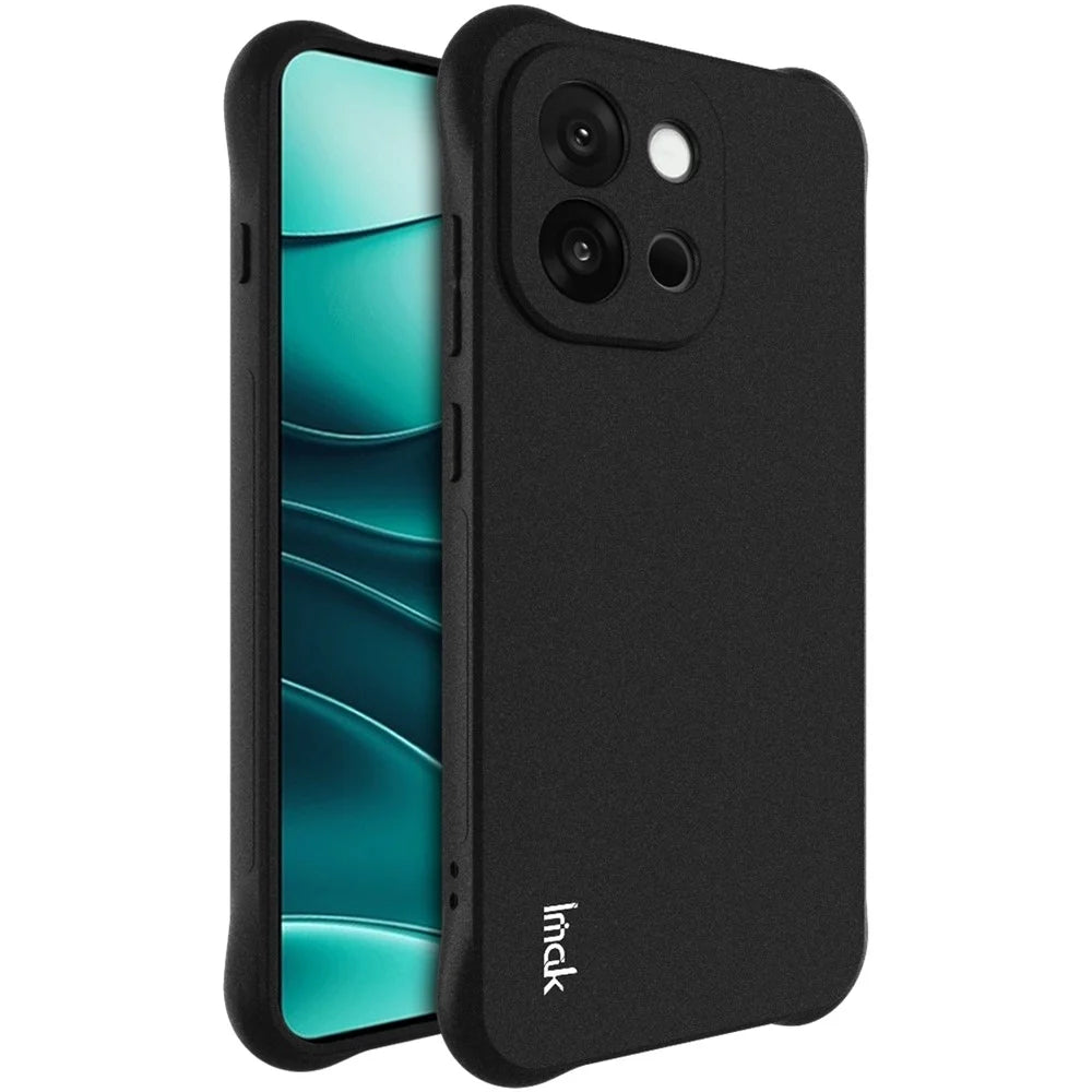 IMAK For OnePlus 13s 5G / 13T 5G Case TPU Phone Cover Airbag Shockproof Protection - Matte Black - 1