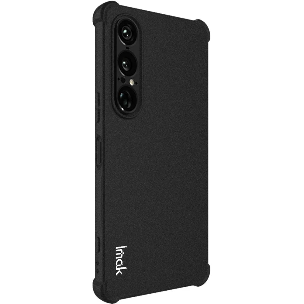 IMAK For Sony Xperia 1 VII Case TPU Phone Cover Airbag Shockproof Protection - Matte Black - 4