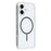 For iPhone 16 Plus Magnetic Case Acrylic TPU Clear Phone Back Cover - Black - 1
