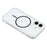 For iPhone 16 Plus Magnetic Case Acrylic TPU Clear Phone Back Cover - Black - 5