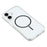 For iPhone 16 Plus Magnetic Case Acrylic TPU Clear Phone Back Cover - Black - 6