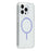 For iPhone 14 Pro Max Magnetic Case Acrylic TPU Clear Phone Back Cover - Purple - 1