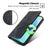 For vivo V50 5G Case RFID Blocking Wallet Leather Phone Cover - Black - 4