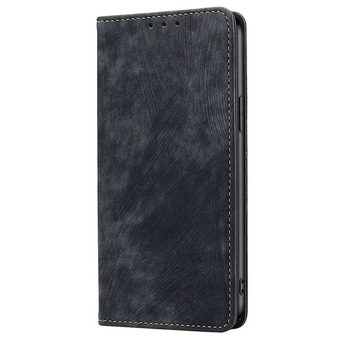 For vivo V50 5G Case RFID Blocking Wallet Leather Phone Cover - Black - 6