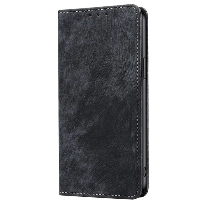 For vivo Y29s 5G / Y04 4G Case RFID Blocking Wallet Leather Phone Cover - Black - 6