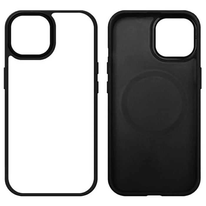 10Pcs For iPhone 16 Pro Case DIY Blank Heat Transfer TPU + PC Phone Back Cover with Magnetic Ring - 2