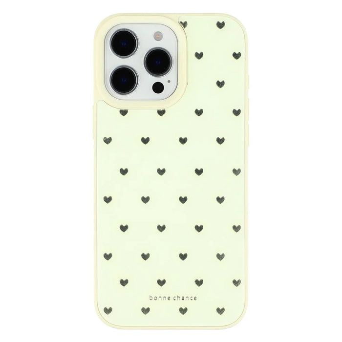 For iPhone 16 Pro Max Case Lacquered Pattern TPU + Acrylic + Glass Phone Cover - Love Hearts - 3