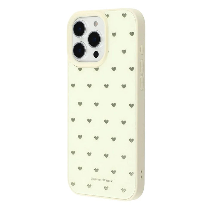 For iPhone 16 Pro Max Case Lacquered Pattern TPU + Acrylic + Glass Phone Cover - Love Hearts - 4