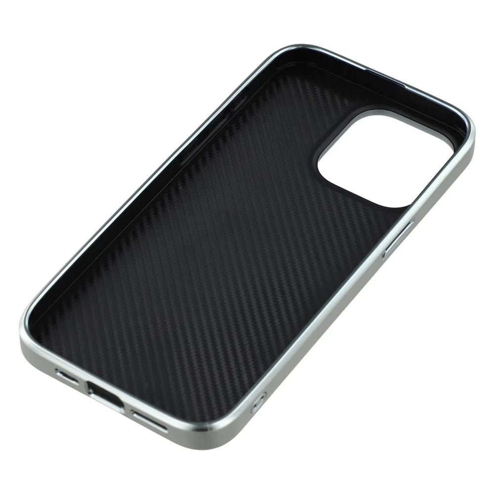 For iPhone 15 Pro Max Case Lacquered Epoxy Pattern TPU + Acrylic Phone Cover Large Camera Cutout - Flowers - 7