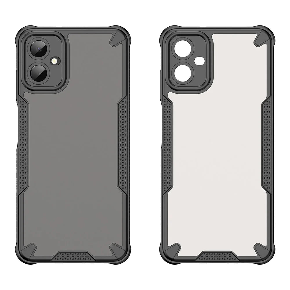 For Samsung Galaxy A06 5G Case Hybrid Frosted Phone Back Cover - Black - 2