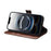 QIALINO For iPhone 17e / 16e Wallet Case Genuine Cow Leather Flip Cover Magnetic Clasp Full Protection - Brown - 3