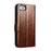 QIALINO For iPhone 17e / 16e Wallet Case Genuine Cow Leather Flip Cover Magnetic Clasp Full Protection - Brown - 5