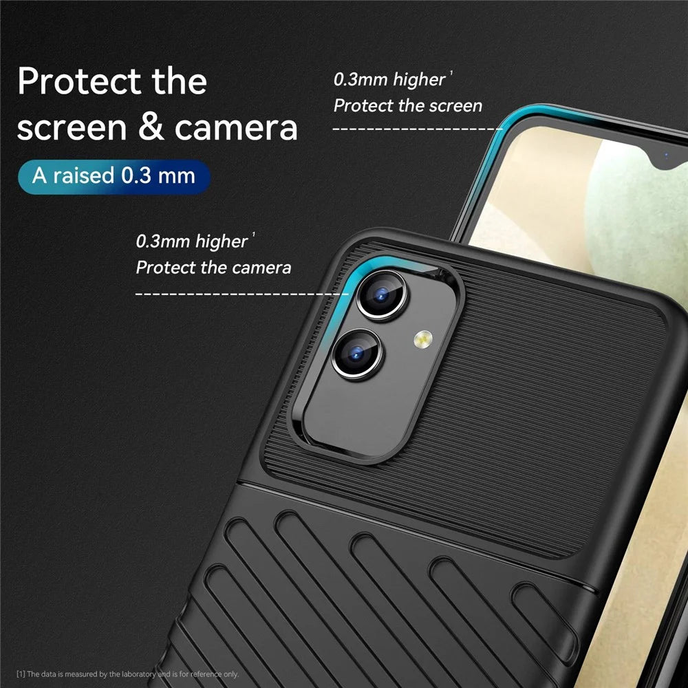 For Samsung Galaxy M13 5G / A13 4G / A13 5G / A04s 4G (164.7mm) TPU Phone Case Anti-Slip Phone Cover - Black - 4