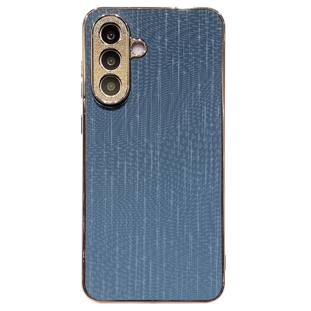 For Samsung Galaxy A56 5G Case Electroplating Shooting Star Pattern PU + TPU + PC Phone Back Cover - Blue - 1