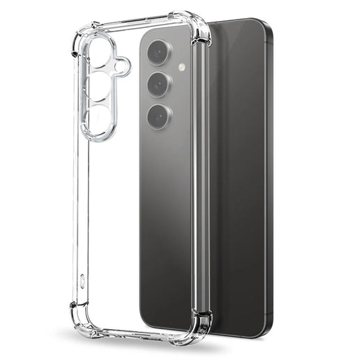 NORTHJO For Samsung Galaxy S24 FE Case Four Corner Shockproof TPU Clear Phone Cover with Tempered Glass - 2