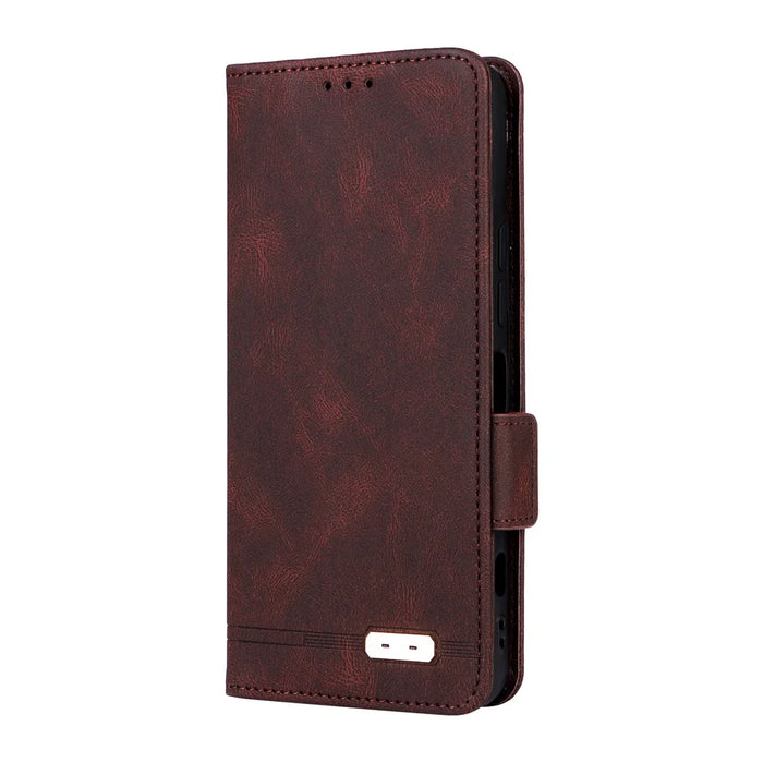 For Sony Xperia 1 VII Case Leather Wallet Flip Phone Cover with Hardware Decor - Coffee - 7