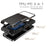 For Google Pixel 9a Case PC + TPU Dual Layer Back Phone Cover with Card Holder - Black - 6