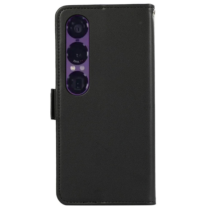 ABEEL For Sony Xperia 1 VII Case Leather Phone Cover with RFID Blocking Wallet - Black - 7