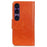 For Sony Xperia 1 VII Case Nappa Texture Split Leather Wallet Phone Cover - Orange - 7